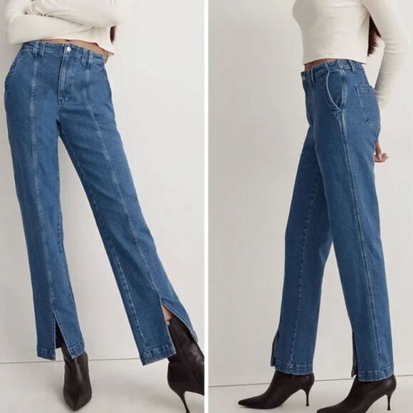 NEW Madewell Perfect Vintage Jean in Medium Indigo Wash: Seamed Edition, 23 - Picture 1 of 16